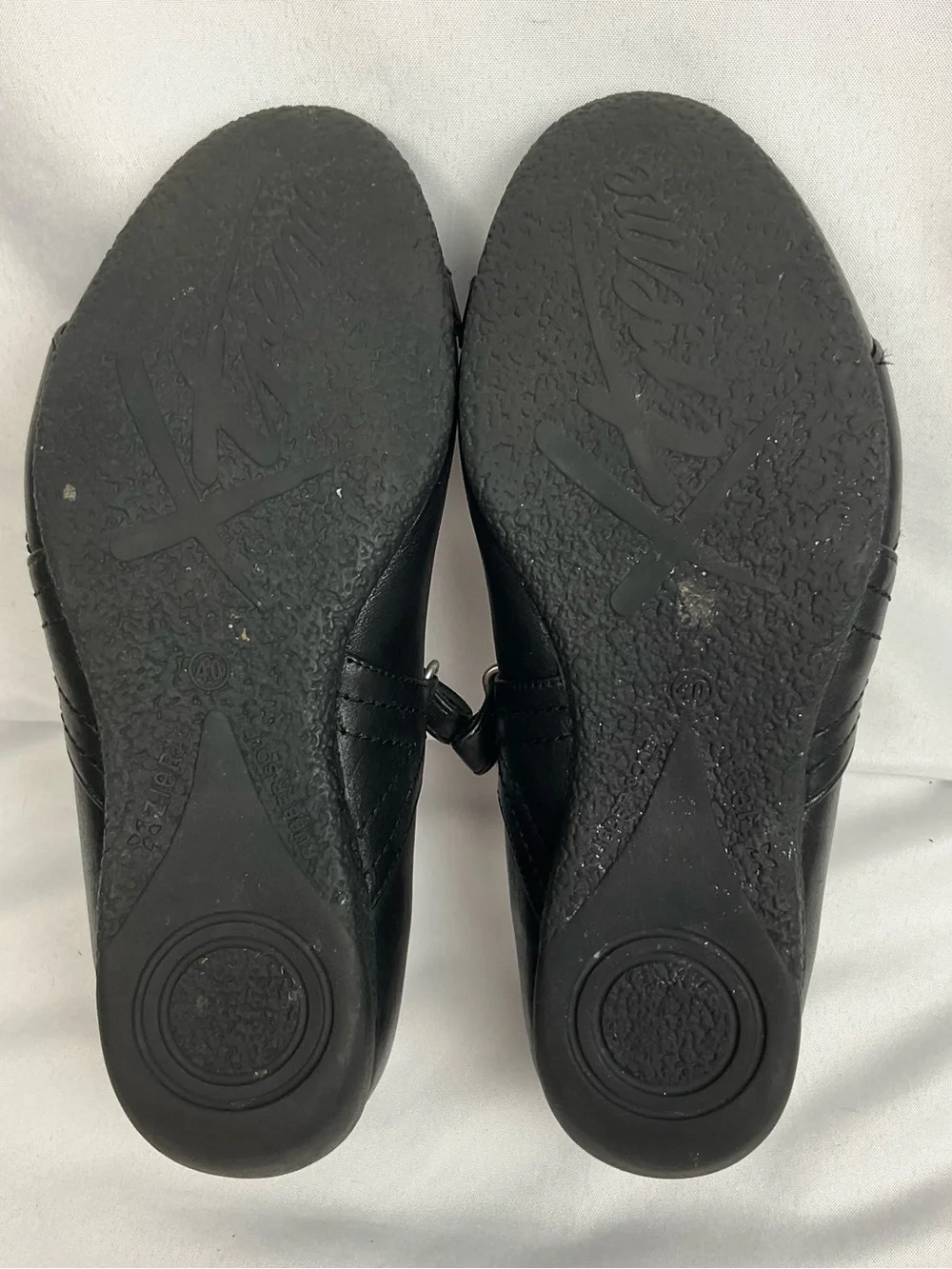 Ziera Xray Black Leather Mary Jane Shoes Comfort Flats Shoes Sz 40